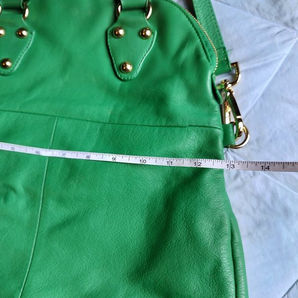 EMMA FOX fold over LG. Kelly Green Satchel Crossbody - Picture 9 of 12